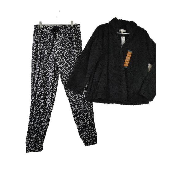 Cuddl Duds Other - Cuddl Duds Womens Pajama Set Medium Half Zip Jogger Set 0234